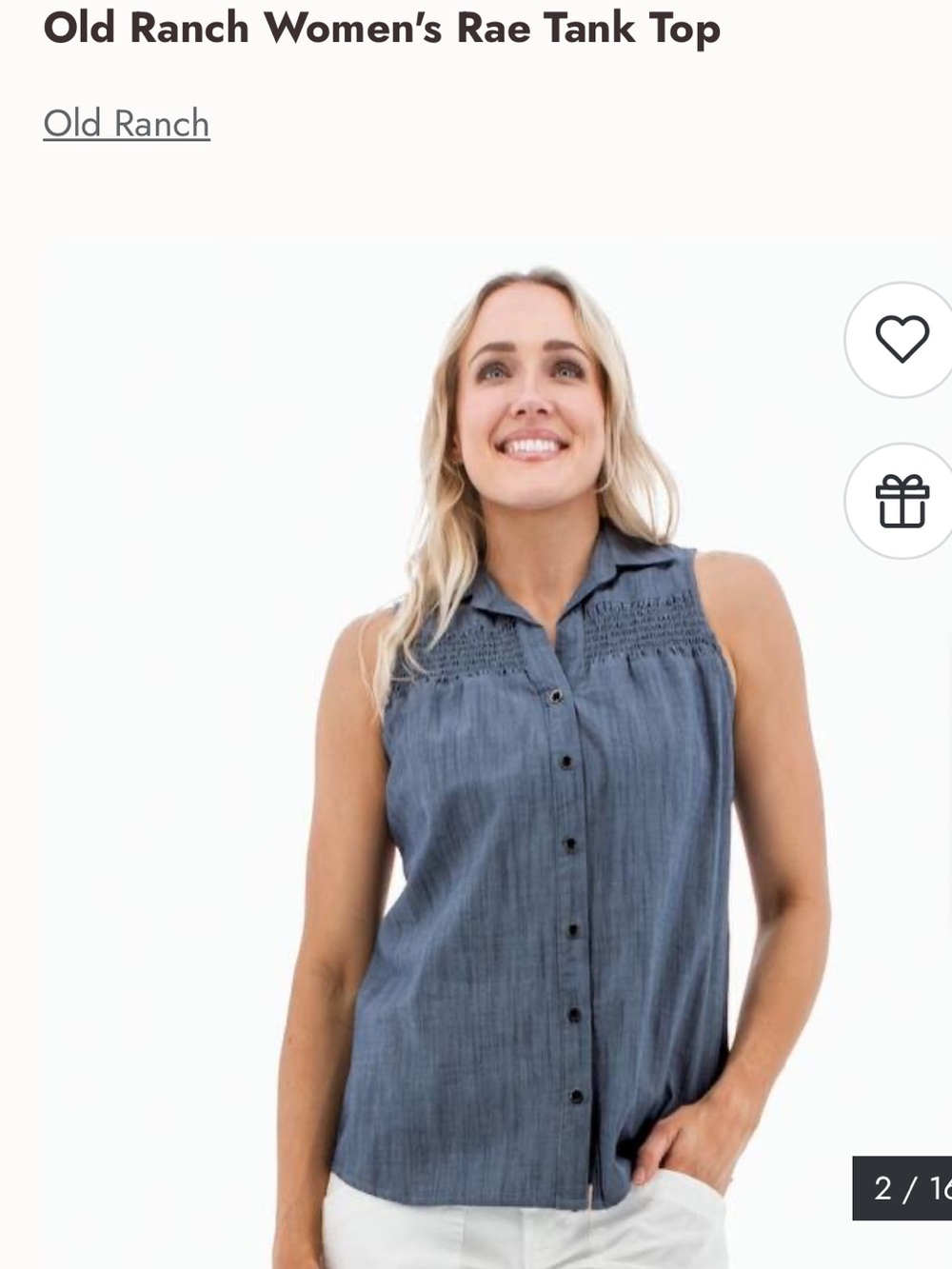 Old Ranch Denim Tank - Picture 7 of 7